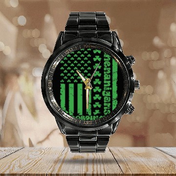 Discover St. Patrick's day American shenanigans coordinator Calendar Steel Band Watch