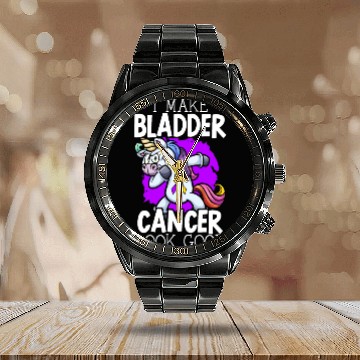 Discover Bladder Cancer Warrior Bladder Cancer Awareness Calendar Steel Band Watch