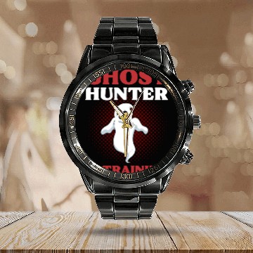 Discover Ghost Hunter In Training Ghost Hunting Ghost Calendar Steel Band Watch