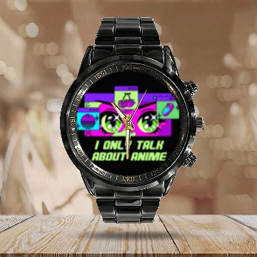Discover I Only Talk About Anime Kawaii Japanese Cute Japan Calendar Steel Band Watch