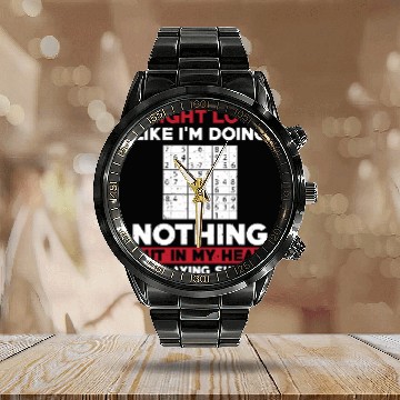 Discover Funny Sudoku Saying Calendar Steel Band Watch