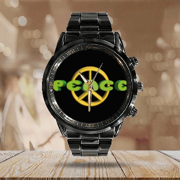Discover Peace on Earth Calendar Steel Band Watch
