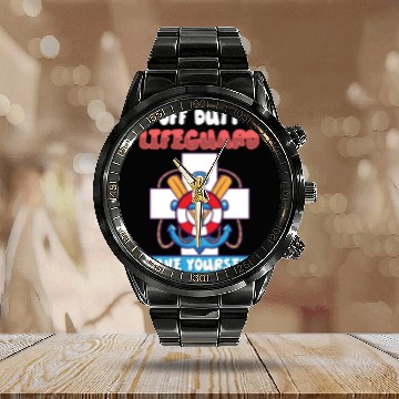 Discover Swimmer Scuba Diving Lifeguard Water Sport Calendar Steel Band Watch
