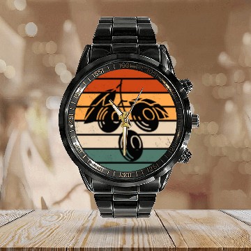 Discover Retro Green Olive Design Calendar Steel Band Watch