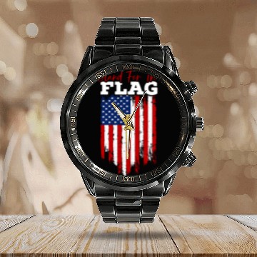 Discover Stand For The Flag Veteran USA Flag Memorial Day Calendar Steel Band Watch