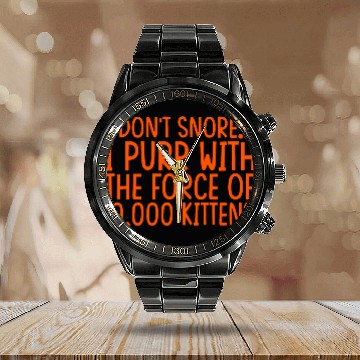 Discover I Purr With The Force Of 10,000 Kittens 2 Calendar Steel Band Watch