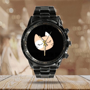 Discover I Purr With The Force Of 10,000 Kittens 1 Calendar Steel Band Watch