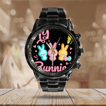 Discover Teacher Easter My Class is Full Of Sweet Bunnies Calendar Steel Band Watch