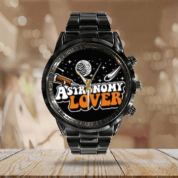 Discover Astronomy Lover Cosmologist Astrophysicist Calendar Steel Band Watch