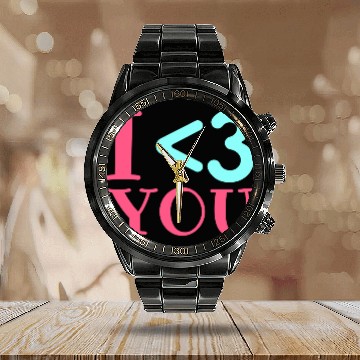 Discover I Love You, Heart, Cool, Marriage, Wedding, bride Calendar Steel Band Watch