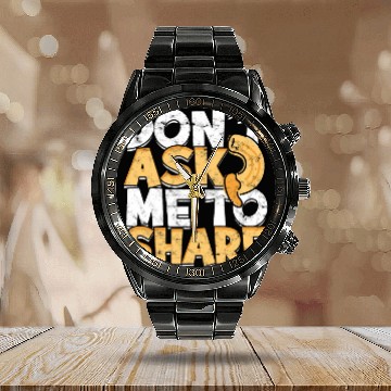 Discover Mac N' Cheese Taster Pasta Food Macaroni Calendar Steel Band Watch