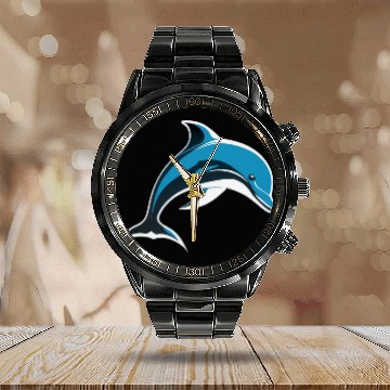 Discover Dolphin Calendar Steel Band Watch