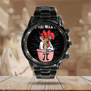 Discover Pi Day Math Pie Chicken Pot Pi Number Calendar Steel Band Watch