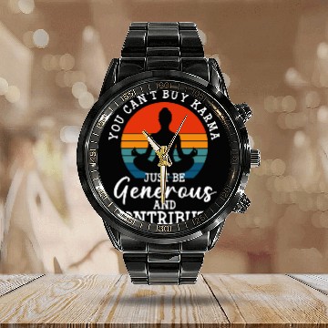 Discover Spiritual Positive Sarcasm Ego Calendar Steel Band Watch