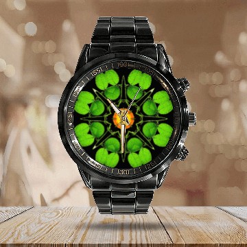 Discover New artwork for sale! "Nature mandala" Calendar Steel Band Watch