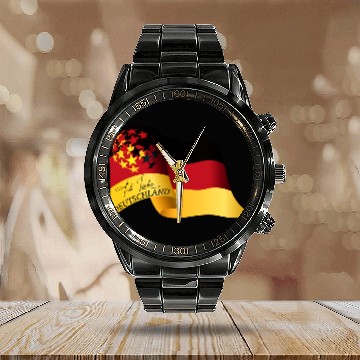 Discover I love Germany Calendar Steel Band Watch