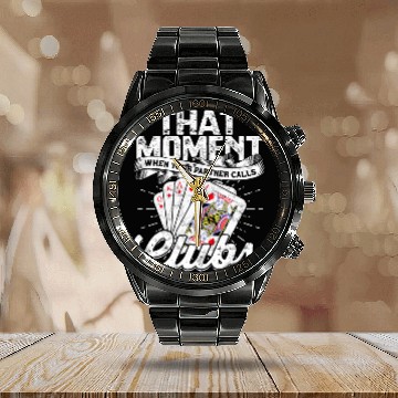 Discover Partner Calls Clubs Card Game Poker Euchre Calendar Steel Band Watch