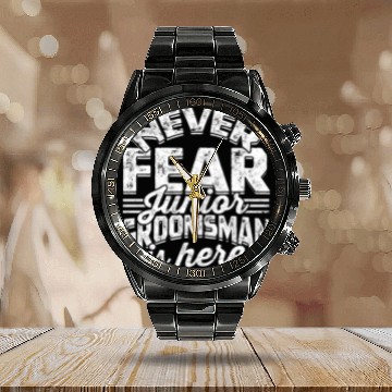 Discover Junior Grooms Man Wedding Party Groomsmen Calendar Steel Band Watch