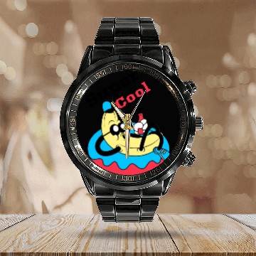 Discover Super Cool Banana Calendar Steel Band Watch