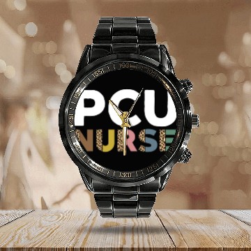 Discover PCU Nurse Calendar Steel Band Watch