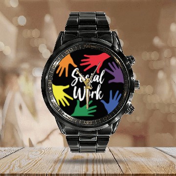 Discover Social Work Worker Graduation Job Calendar Steel Band Watch