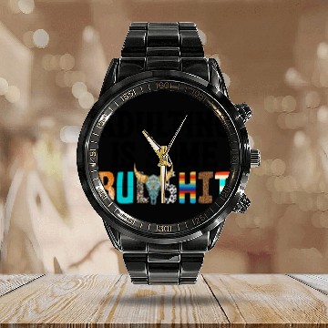 Discover Adulting Is Some Bullsht Funny Calendar Steel Band Watch