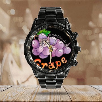 Discover Grape Calendar Steel Band Watch