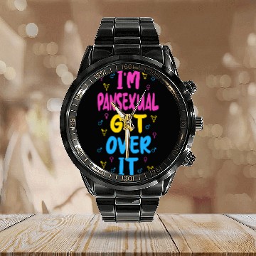 Discover Im Pansexual Get Over It Calendar Steel Band Watch