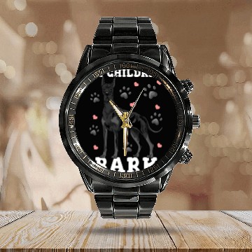 Discover Great Dane Dog Dad Mom Calendar Steel Band Watch