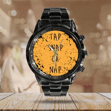 Discover Funny Bjj Mma Jiu Jitsu Tap Snap Or Nap Calendar Steel Band Watch