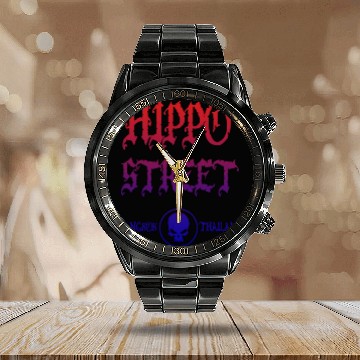 Discover Brand Hippo Street, Thailand has temples, large pi Calendar Steel Band Watch