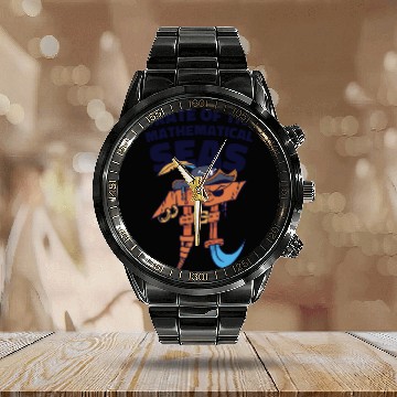 Discover Pi Day Pirate Mathematician Pi Symbol Number Math Calendar Steel Band Watch