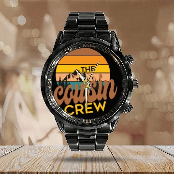 Discover Cousin crew Calendar Steel Band Watch