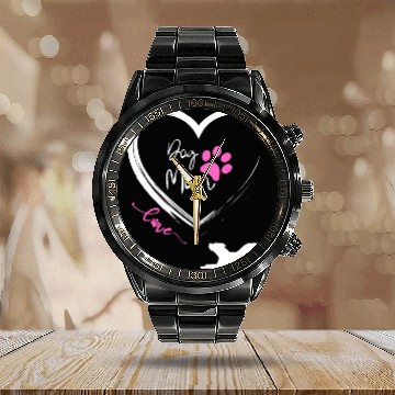 Discover Dog mom Calendar Steel Band Watch