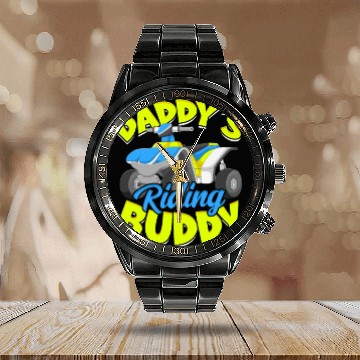 Discover Offroad racing Dirt Mud Quad Bike Rider 4 Wheeler Calendar Steel Band Watch