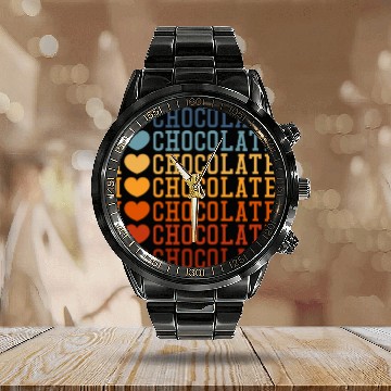 Discover I Love Chocolate Retro Vintage Calendar Steel Band Watch