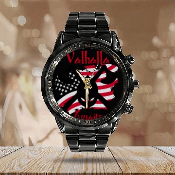 Discover Valhalla Awaits Calendar Steel Band Watch