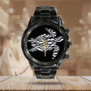 Discover Ocean Sea Turtle, Beautiful white Foamed Waves of Calendar Steel Band Watch