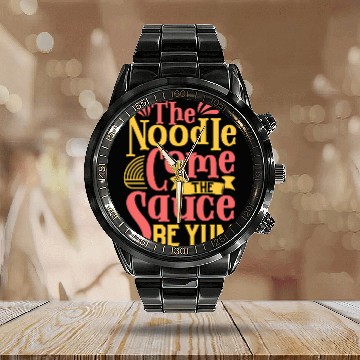 Discover Atheist Atheism Flying Spaghetti Pastafarianism Calendar Steel Band Watch