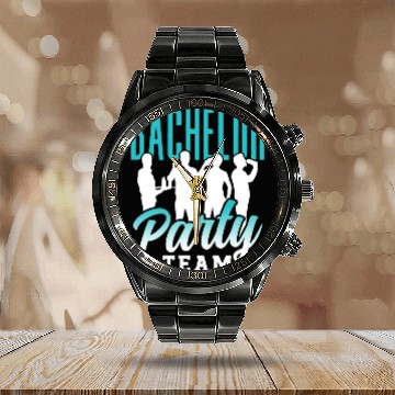 Discover Bachelor Party Team Bride Groom Calendar Steel Band Watch