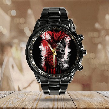 Discover scary pineapple punk Calendar Steel Band Watch