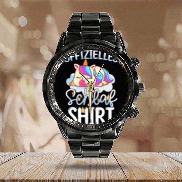 Discover Official Sleep Calendar Steel Band Watch Unicorn