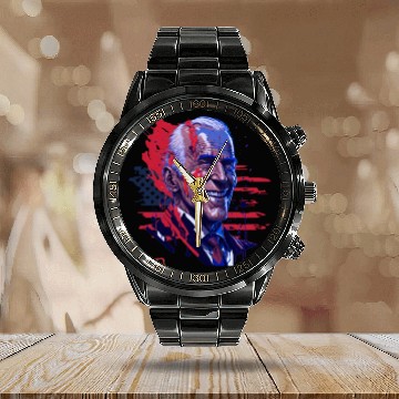 Discover Joe Biden Calendar Steel Band Watch