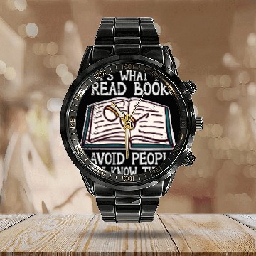 Discover Book Lover Literature Book Reading Novels Calendar Steel Band Watch