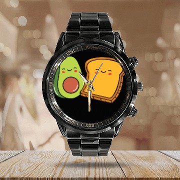 Discover Siblings Avocado Toast Combo Big Sister Brother Calendar Steel Band Watch