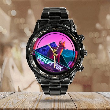 Discover Desert Fox 1980s Original / 砂漠のキツネ Calendar Steel Band Watch