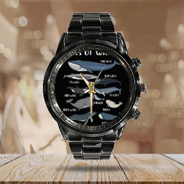 Discover Whale Types Of Whales Whale Lover Calendar Steel Band Watch