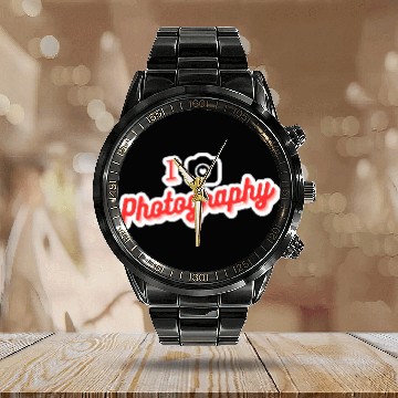 Discover I love photography Calendar Steel Band Watch