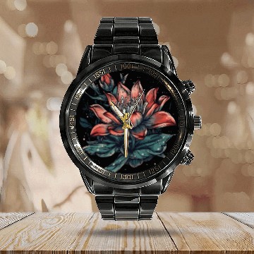 Discover Japanese Spider Lily Soft Anime Aesthetic Flower Calendar Steel Band Watch