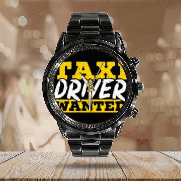 Discover Taxi Driver Wanted Taxicab Cab Driver Cabbie Calendar Steel Band Watch